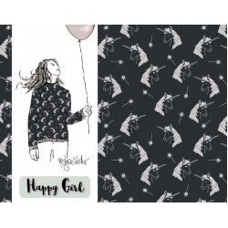Bio Jersey Lillestoff - Happy Girl Einhorn